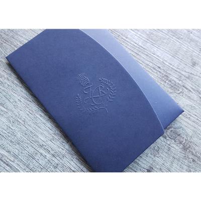 China High Quality Gift Envelope Brand Logo Embossed Kraft Folder Paper Envelope for sale