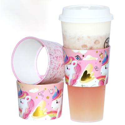 China Brand Recyclable Logo Printing Wholesale Brand Design Logo Printing Cardboard 3D Paper Cup Standing Sleeve for sale