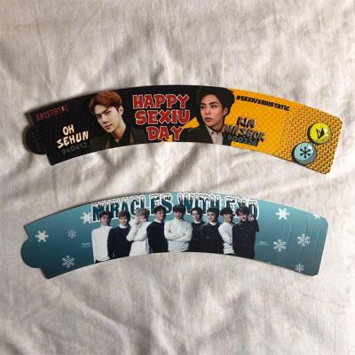 China Recyclable MOQ 100 custom design kpop idol packaging cup sleeve for sale