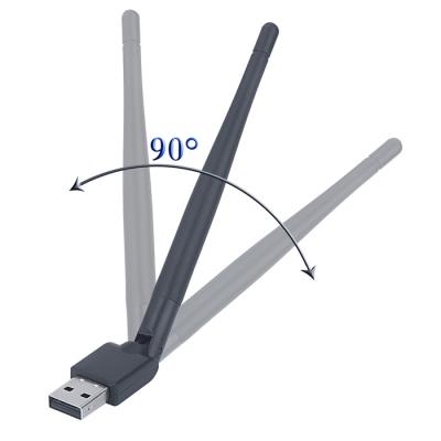 China mini antenna wifi 5dbi wifi desktop dongle with mtk 7601 chipset suitable for DVB S2 / T2 Satellite Receiver tuner for sale