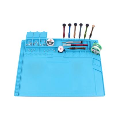 China Soldering Station Working Work Heat Resistant Pad Insulating Silicon Rig Rework Repair Tool Bench Desktop Pad for sale