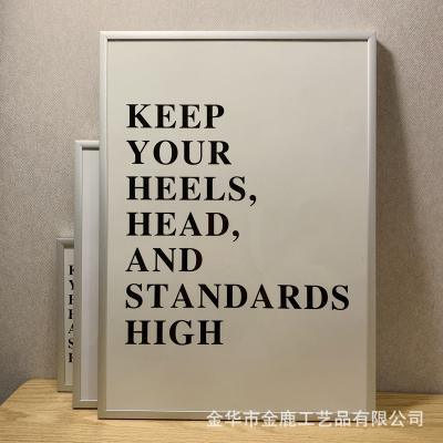 China Wholesale Custom Decorative Silver Aluminum Photo Frame High Quality Home Decor Picture Frames for sale