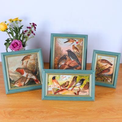 China Decorative Photo Frame 8x8 Inches Gold Plastic PS Photo Frames Wholesale for sale