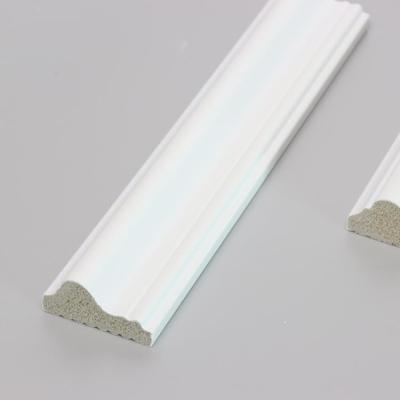 China White Decorative Skirting Tile Baseboard Primed Moulding With Led Light à venda