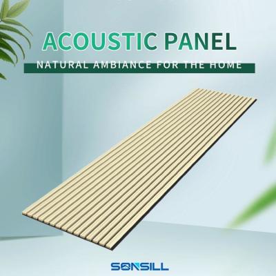 China 100% Polyester+MDF With Veneer Acoustic Board Square Shape Soundproofing for sale