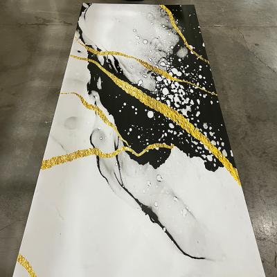 Cina 1220*2440mm 3D Digital Printed UV Marble Sheet UV Boards Per TV Tavola per la decorazione delle pareti in vendita