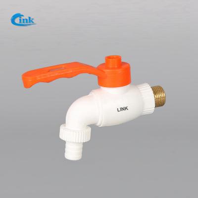 China LK-1-001-1/2-M ( 20mm ) Factory Supply high quality iron handle brass plastic water hose cock ppr faucet water bib tap for sale