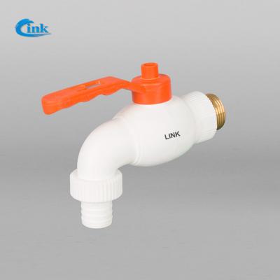 China LK-1-001-1/2-L ( 20mm ) Factory Supply high quality iron handle brass plastic water hose cock ppr faucet water bib tap for sale