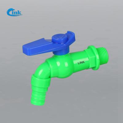 China LK-1-004-3 ( 20mm ) 5 color Factory Supply high quality plastic water hose cock pp PVC faucet water bib tap for sale