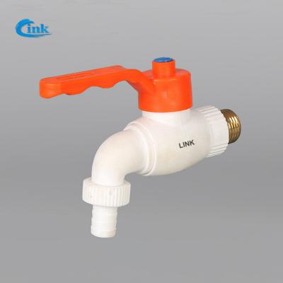 China LK-1-001-M ( 20mm ) Factory Supply high quality plastic handle brass plastic water hose cock ppr faucet water bib tap for sale