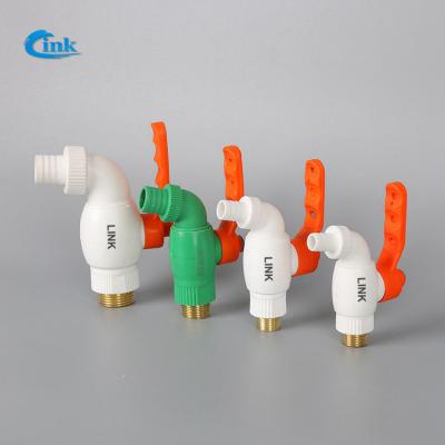 China LK-1-001-M (1/2 ) Factory Supply high quality plastic handle iron plastic water hose cock ppr faucet water bib tap for sale