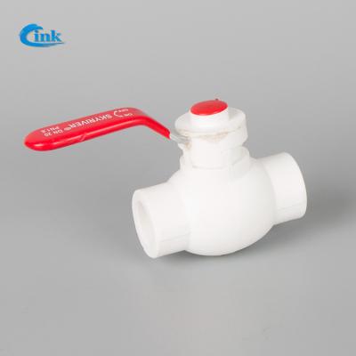 China LK-2-013 ( 20mm ) plastic ppr iron handle pp-r ball valve for hot and cold water for sale