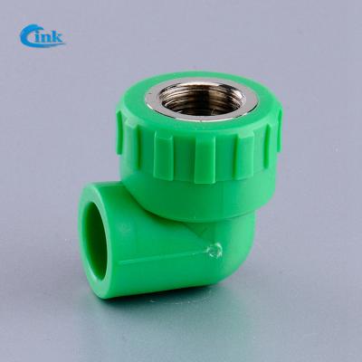 China LK-3-010 ( 1/2*20 mm ) low price factory supply high quality ppr brass pipe fittings PP-R brass female threads elbow fitting for sale