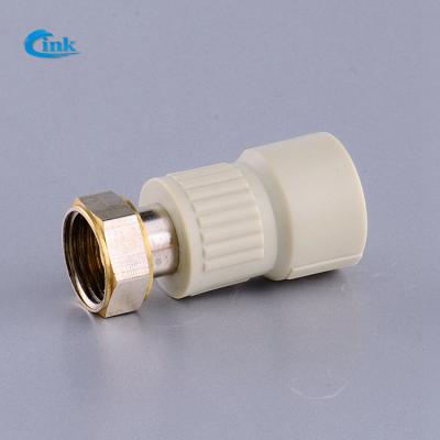 China LK-3-022 ( 1/2* 20 mm ) low price factory supply high quality ppr brass pipe fittings PP-R brass female union socket fitting for sale