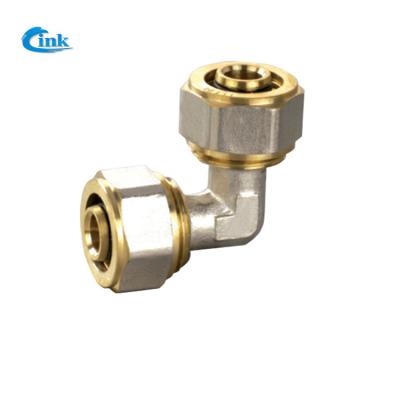 China LK-4-503 ( L16*16 ) Factory supply high quality brass pipe compression fittings equal elbow for sale