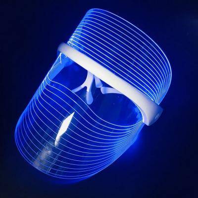 China Hot Dye Removal Products Beauty Machine Skin Care Rejuvenation Photon Therapy 3 Color EMS LED Facial Mask for sale