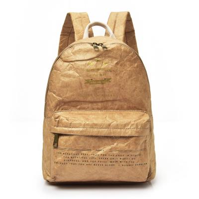 China Retro Recycle Material Eco Friendly Paper School Bag Tyvek Backpack for sale