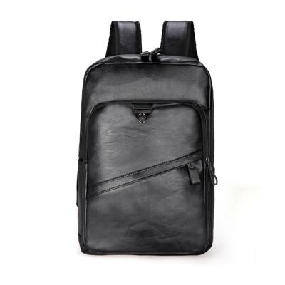 China Waterproof PU Leather Backpack Korea Outdoor Leisure Laptop School Bagpack for sale