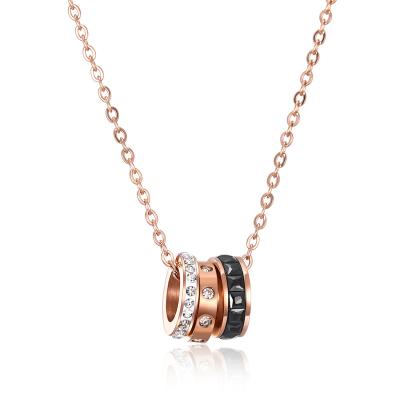 China New Custom Made Fashion 18K Rose Gold Plated Personalize Stainless Steel Choker Necklace Amulet from Factory CLASSIC for sale