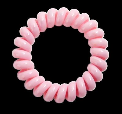 China Durable Diameter 6cm Traceless Matte Metallic Spiral Coil Elastic Hair Bands Phone Wire Hair Ties for sale