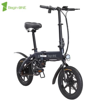 China Aluminum Alloy Smart Powerful 250w E Bike Folding 36V Battery Electric Bicycle Removable 14inch Mini Folding Electric Bike For Adults for sale