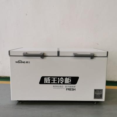 China Eco - Friendly Double Doors 491L Chest Freezer For Commercial Use for sale