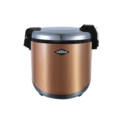 China 3D Non-stick heating system 8L 20Lcommercial non-stick rice warmer coating hotel restaurant use stainless steel wood grain body for sale