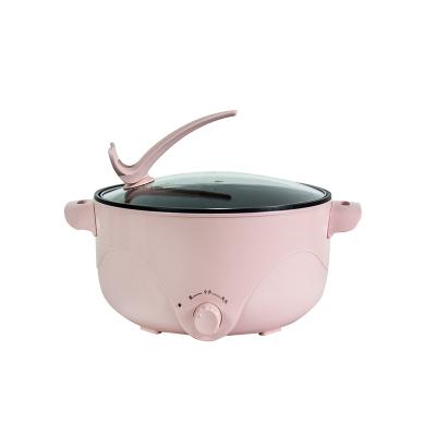 China High Quality Fit 3.0L 4.0L Pot Multi Body Plastic Non-stick Coating Hot Pot Hotel Heating Home Use for sale