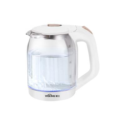 China 360 Wholesale Base 1.8L Degree Quick Heating Glass Kettle Rotation High Borosilicate Glass for sale