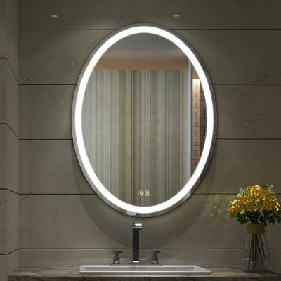 China Factory Supply Bright Energy Saving Wall Mounted Circular Led Lighted Bathroom Mirrors for sale