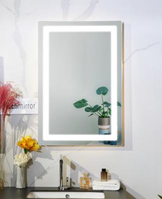 China Factory Hot Sale Bright Rectangle Defog Led Lighted Mirrors For Hotel Bathrooms for sale