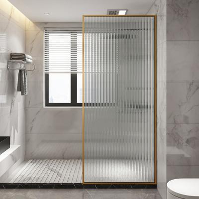 China Modern Semi-Frameless Sliding Shower Door in Brushed Nickel for sale