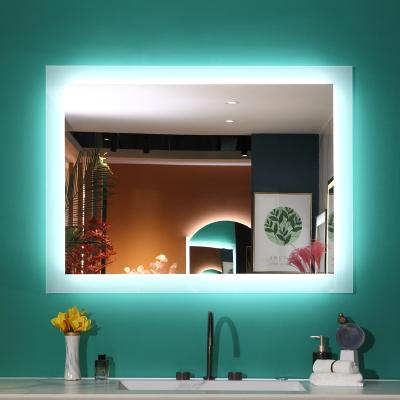 China Factory Illuminated Custom Surface Mounted Waterproof Backlit MirrorHotel Popular LED Lighted Bathroom Mirror Illuminated Mirror for sale