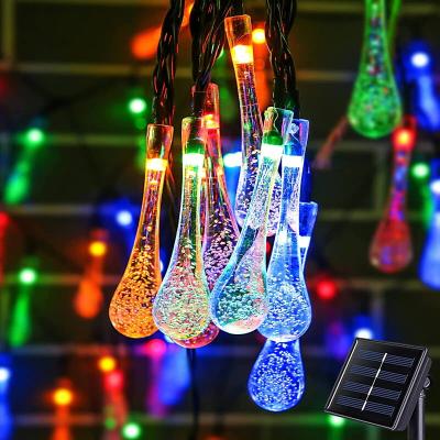 China Garden String Light Outdoor Solar Water Drop Mode LED Solar String Lights for sale