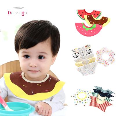 China Wholesale Antibacterial High Quality Antibacterial Round Bandana Bib Baby Muslin Baby Muslin Cartoon Bamboo Bibs for sale