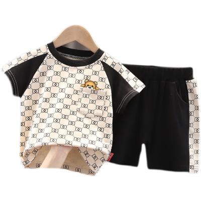 China Breathable Breathable T-shirt Shorts Summer Pure Cotton Fits Clothes For Baby Boy Baby Boy Short Sleeve Shorts Set for sale