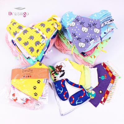 China Good Quality 100% Cotton Antibacterial Kids Toddler Cartoon Saliva Kids Bibs Organic Bandana Newborn Babies Bib Set Tamil Baby for sale