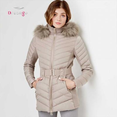 China Winter Jacket Women Winter Coat Zipper Waterproof Warm Ladies Hooded for sale