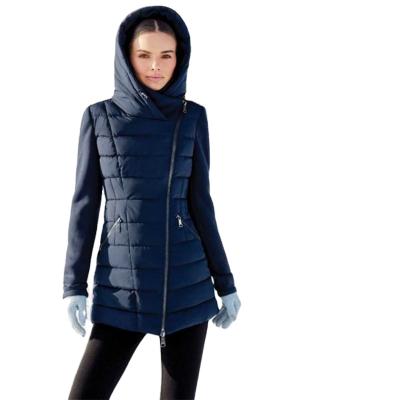 China 2020 New Breathable Ladies Winter Clothes Knitted Block Sleeve Jacket Breathable Luxury Women Long for sale