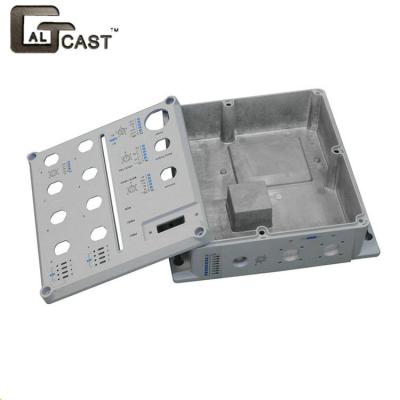 China For custom high precision aluminum die cast light housing transmission hardware cover parts for sale