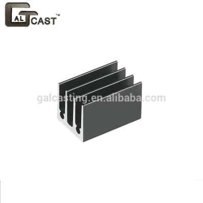 China For Led Heatsink OEM Zinc Alloy Mount Parts Anodic Oxidation Enclosure LED Heatsink In Black for sale