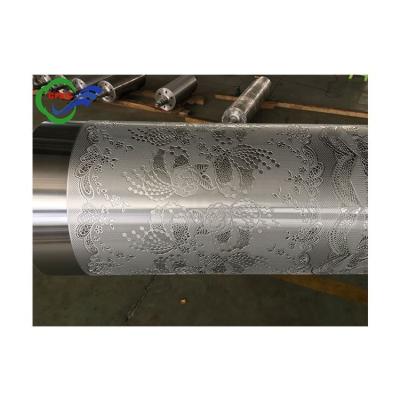 China Professional Factory Supply Rollers Customized Engraved Tablecloth Steel Embossing Roller for sale