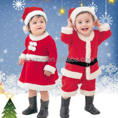 China Christmas clothes 2022 Christmas festival kids baby Santa Claus Costume Set Party Outfits dress up clothes for boys and girls for sale