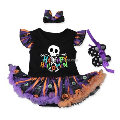 China Comfortable Fancy Skeleton Children Princess Party Kids Little Cosplay Ghost Halloween Pettiskirt Girls Clothes Dress Up Costumes Toddler TU for sale