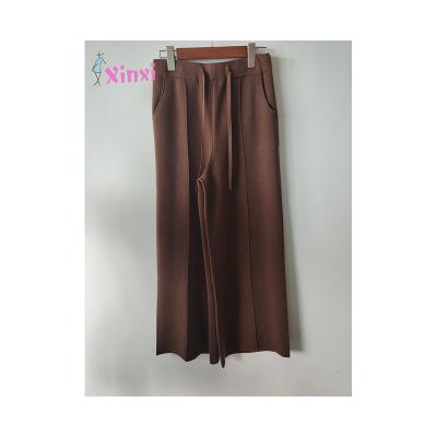 China 2022 New Listing Knitted Women's Wide Leg Solid Color Anti-pilling Wool Anti-pilling Fall And Winter Anti-pilling Knitted Pants for sale