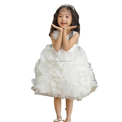 China High Quality Kids Lovely Tulle Ball Girls' Breathable Bud Tutu Dresses Sleeveless Little Dress For Wedding Party for sale