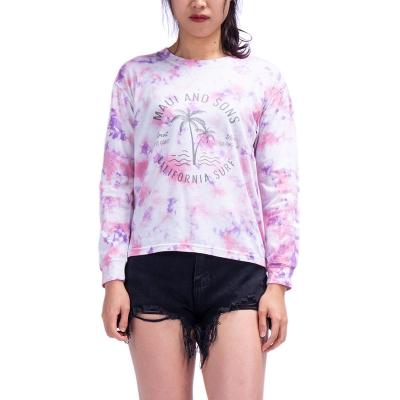 China Breathable Sprint Autumn Wear Tshirt Women Printed Long Sleeve T Shirts for sale