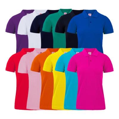 China New Design Breathable High Quality Girl Custom Plain Polo T-shirt Women Classic Black Casual Polo Shirt for sale