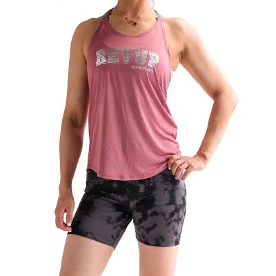 China Polyester Breathable Customized Sleeveless Gel Printed Mesh Sports Gym Wear Breathable Women Invest Tank Top for sale