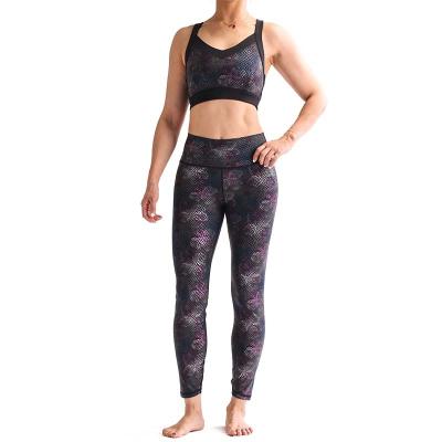 China Breathable Yoga Bra Fitness Gym Wear Customized Sports Full Printed Two Piece Set For Women for sale